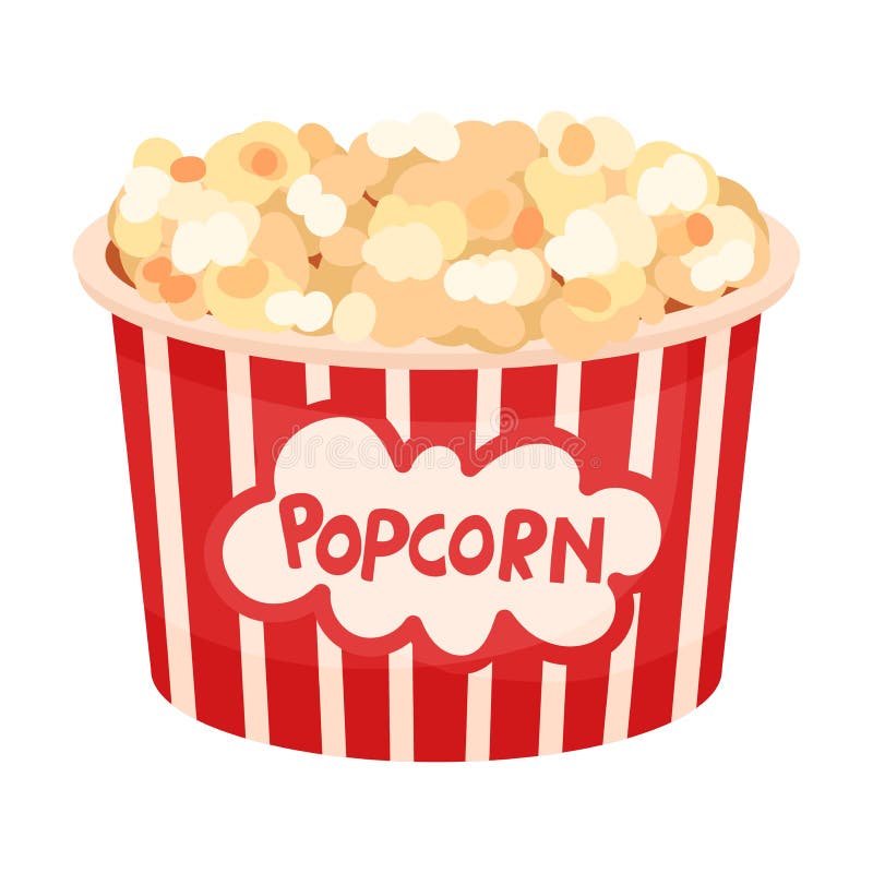 Duża wiadro z popcornem Ilustracja wektorowa na białym tle ilustracja wektor Duża wiadro z popcornem Ilustracja wektorowa na białym tle ilustracja wektor