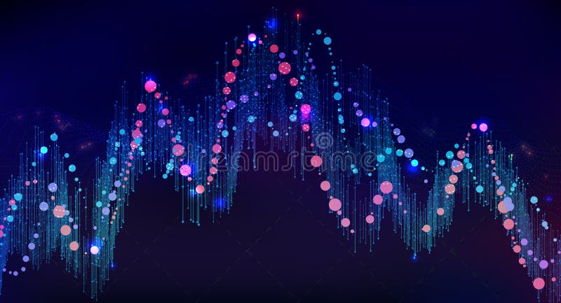 Duży dane unaocznienie Futurystyczna ewidencyjna grafika obraz royalty free