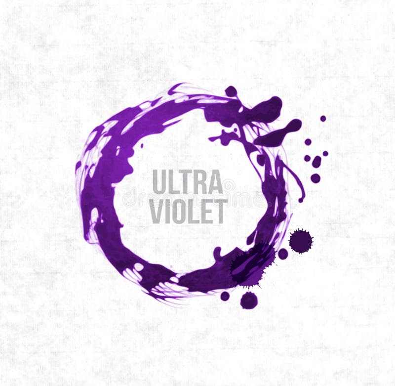 Duży ultrafioletowy purpurowy grunge okrąg na ryżowego papieru tle Kolor rok 2018 ilustracji Duży ultrafioletowy purpurowy grunge okrąg na ryżowego papieru tle Kolor rok 2018 ilustracji