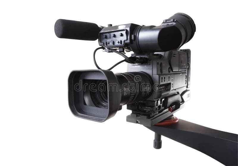 Dv camcorder on crane stock photos