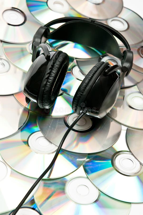 DVD background and headphones