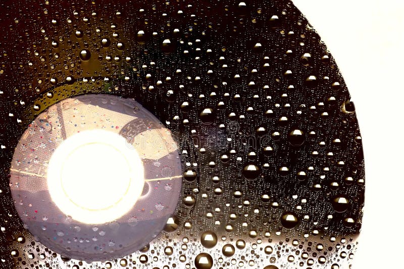 DVD disk with droplets