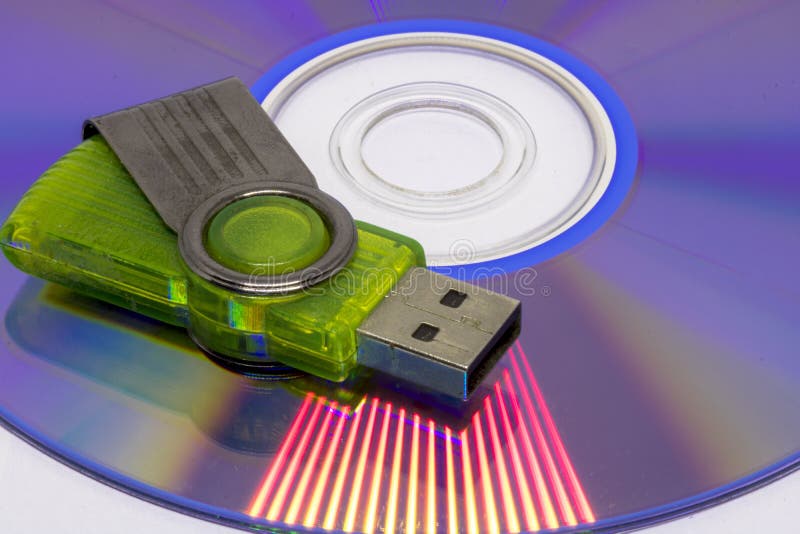 DVD disk and pendrive stock photo. Image of business 121598192