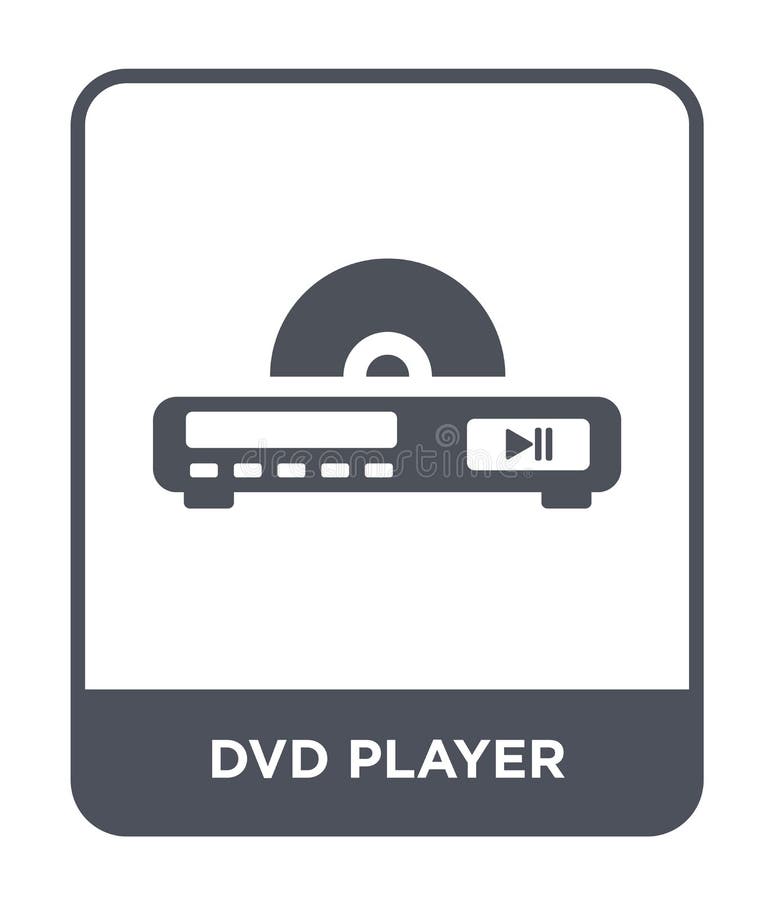 Dvd Player Icon In Trendy Design Style. Dvd Player Icon Isolated On