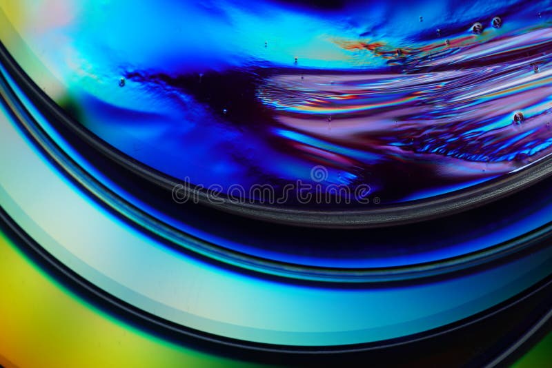 DVD with vivid color spectrum. Macro abstract colorful background