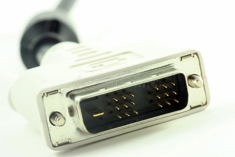 Dvi cable stock image. Image of connect, jack, cable, electronic 436349