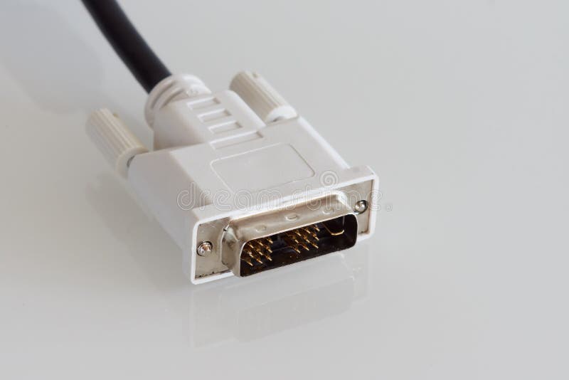 DVI Cable Series of Computer Part Stock Photo Image of connector
