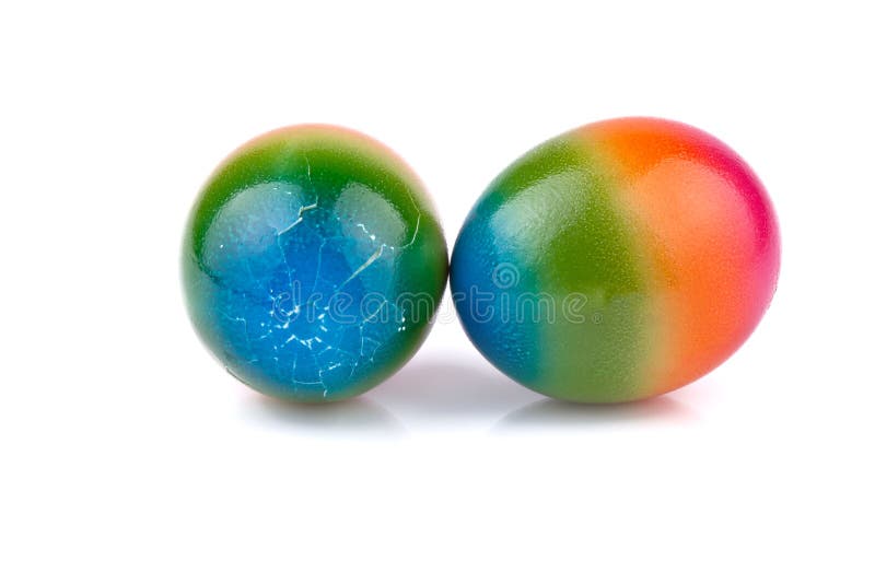 Dwa kolorowego Wielkanocnego jajka