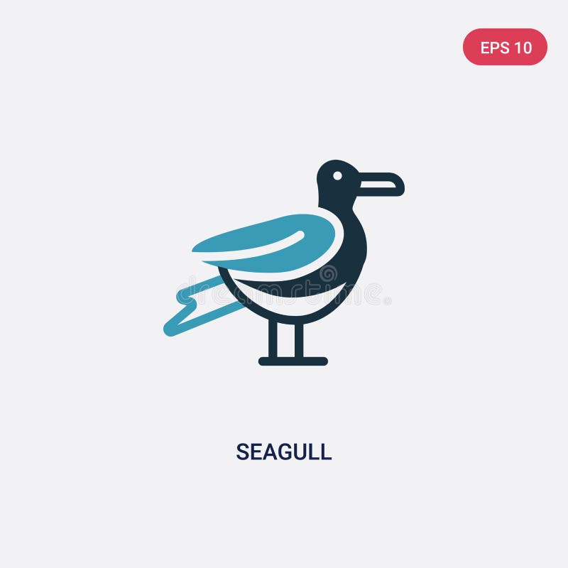 Dwa kolorów seagull wektorowa ikona od nautycznego pojęcia odosobniony błękitny seagull wektoru znaka symbol może być używa dla s royalty ilustracja Dwa kolorów seagull wektorowa ikona od nautycznego pojęcia odosobniony błękitny seagull wektoru znaka symbol może być używa dla s royalty ilustracja