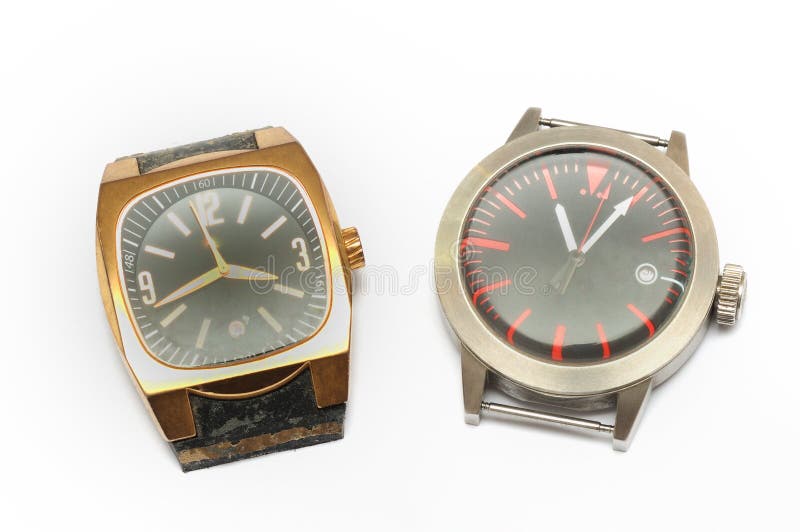 Dwa wristwatches bez nadgarstek patek zdjęcie stock Dwa wristwatches bez nadgarstek patek zdjęcie stock