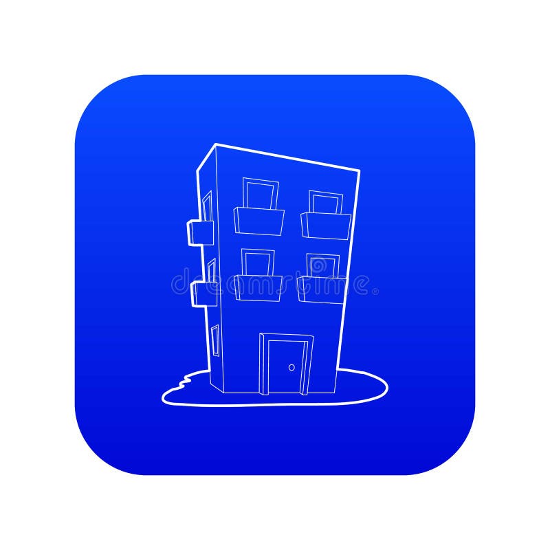 Dwelling house icon blue vector vector illustration