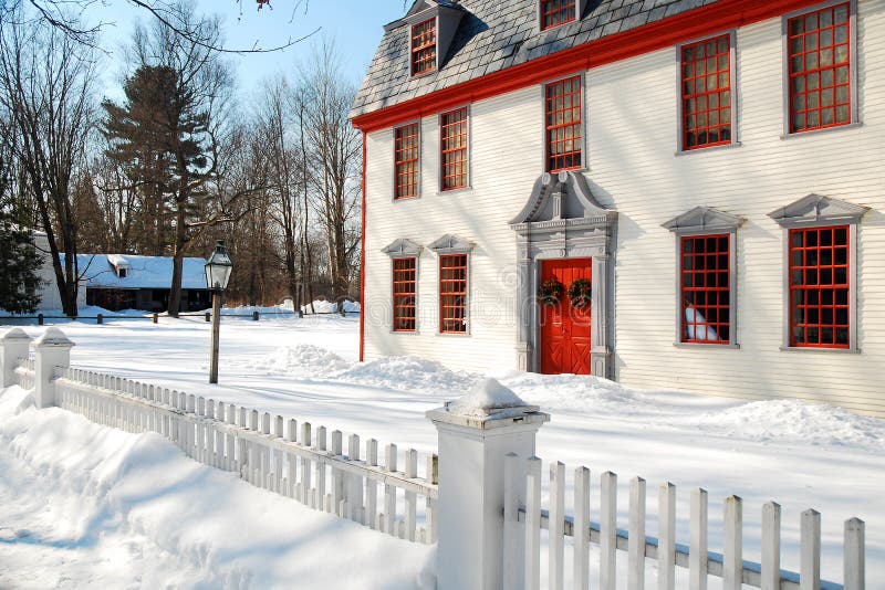 Dwight House, Deerfield, MA Editorial Stock Photo Image of january