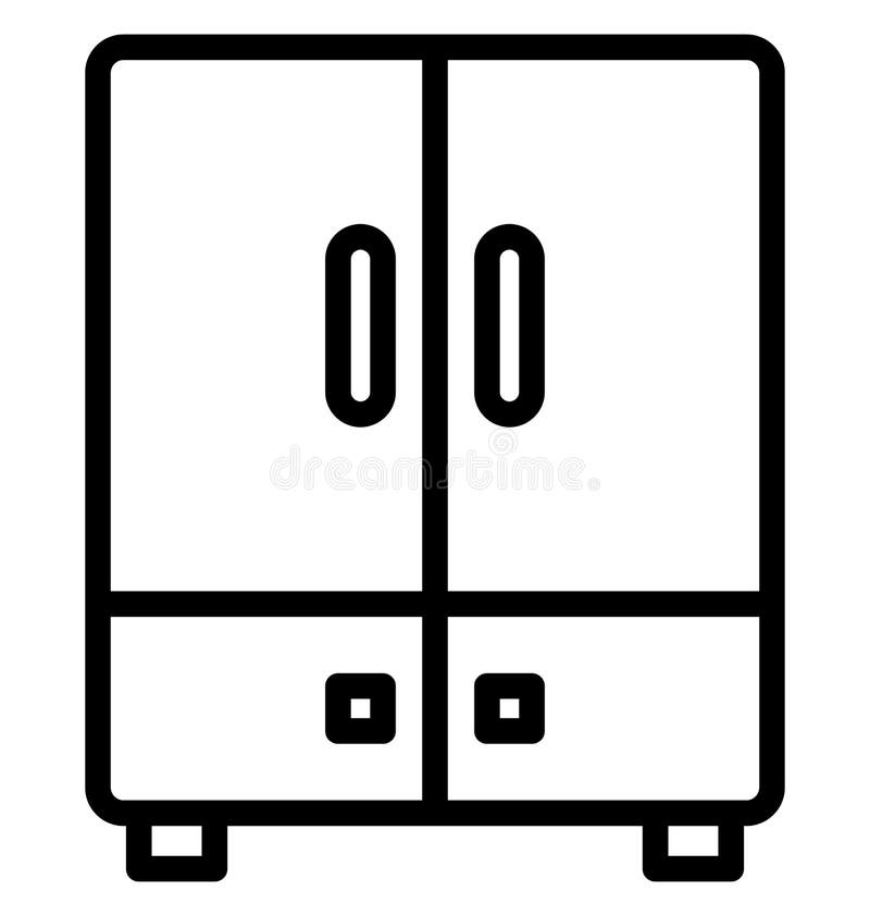 Dwoistego drzwi fridge, elektronika Odizolowywał Wektorową ikonę Która może redagująca w jakaś rozmiarze modyfikuje lub Dwoistego ilustracja wektor