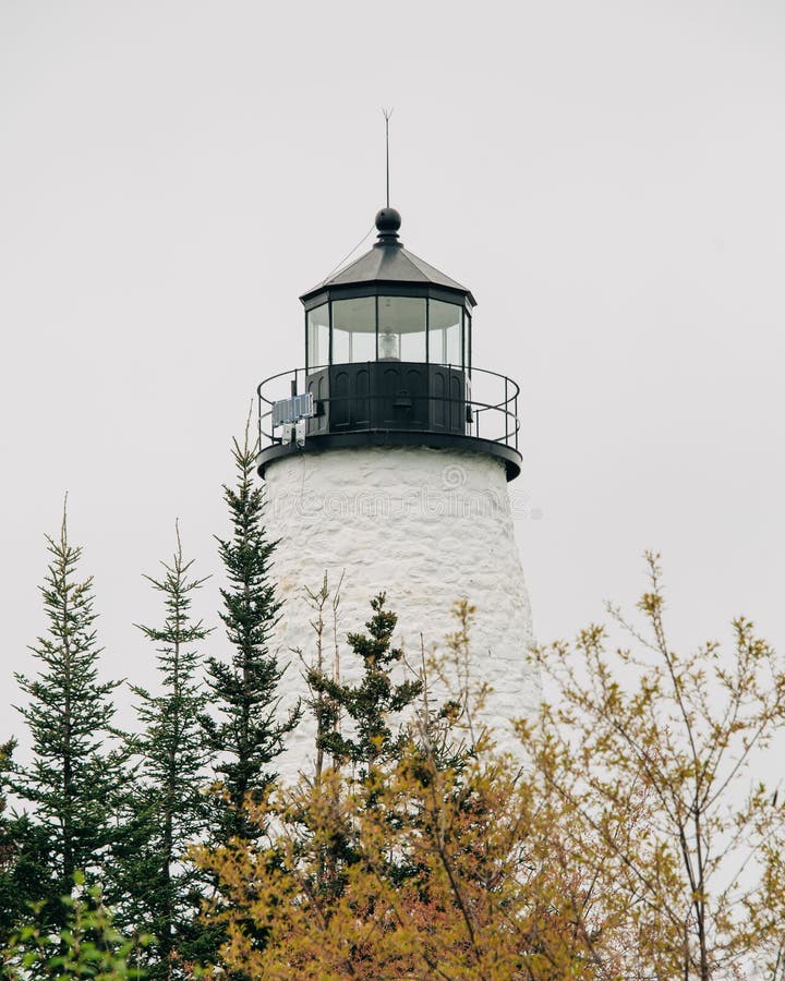 Dyce Head Lighthouse, Castine Maine Stock Photo Image of building
