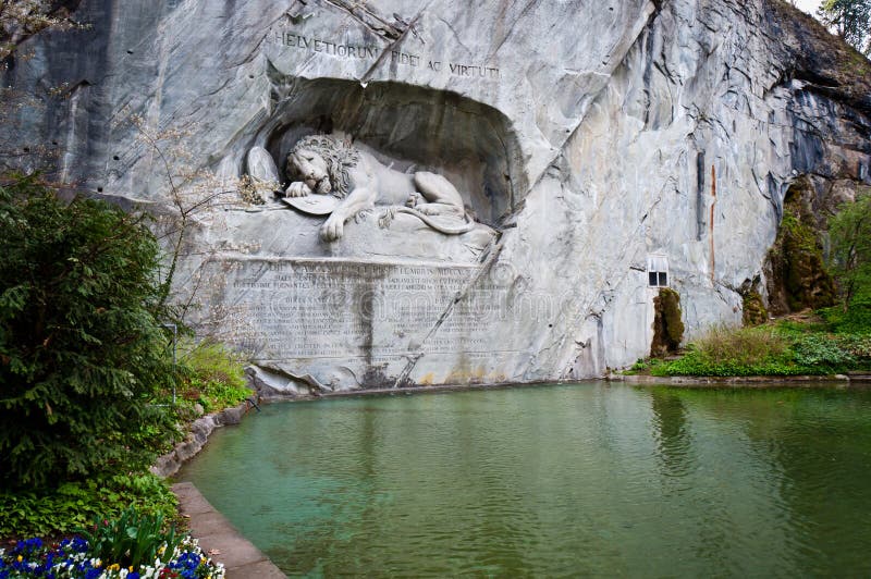 Dying lion monument (Lion of Lucere)landmark of Lucerne, Switzerland