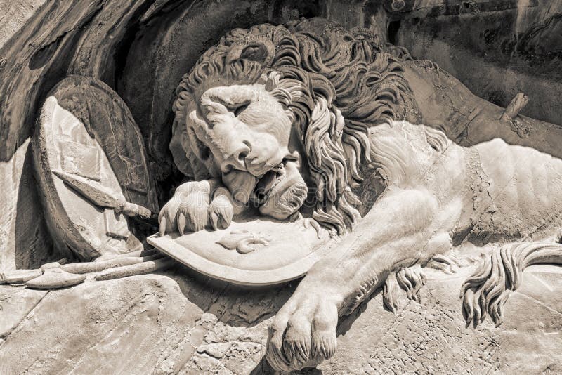 Dying lion monument in Lucerne (Lucern), Switzerland