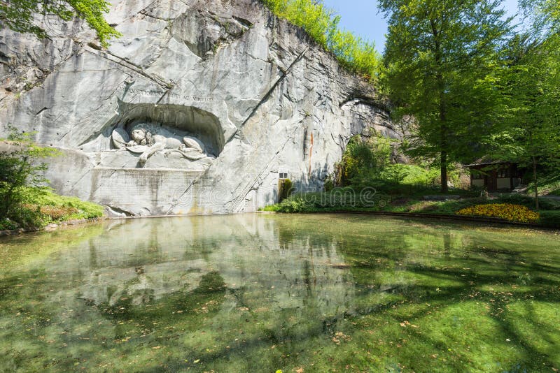 Dying lion monument in Lucerne (Lucern), Switzerland