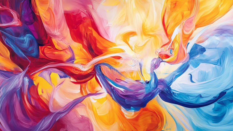 Dynamic abstract art illustrating the healing power of creative expression and emotional release royalty free illustration