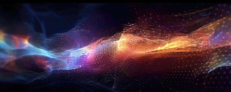 Dynamic Abstract Background with Intersecting Lines and Particles ...