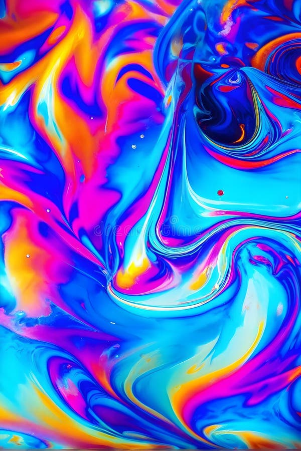 Dynamic abstract background with swirling liquid patterns and colorful light refraction vector illustration