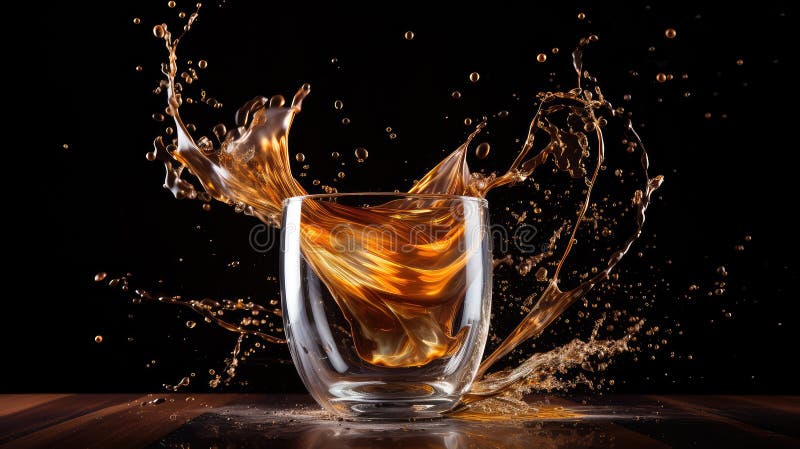 Dynamic abstract coffee stock illustration
