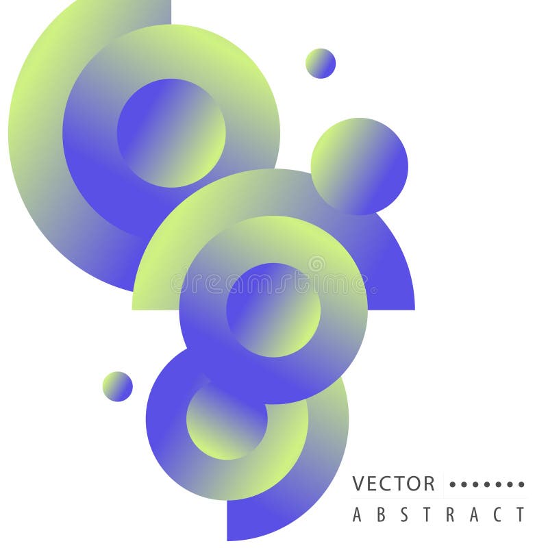 Dynamic abstract connect circles design. Gradient circles modern graphic element. Geometric technology symbol.