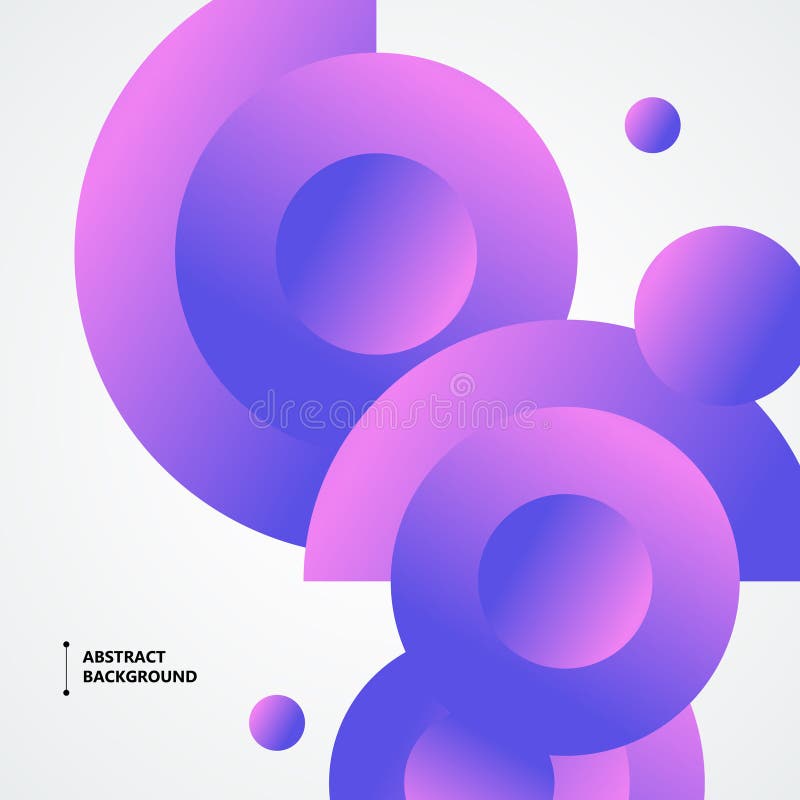 Dynamic abstract connect circles design. Gradient circles modern graphic element. Geometric technology symbol. royalty free illustration