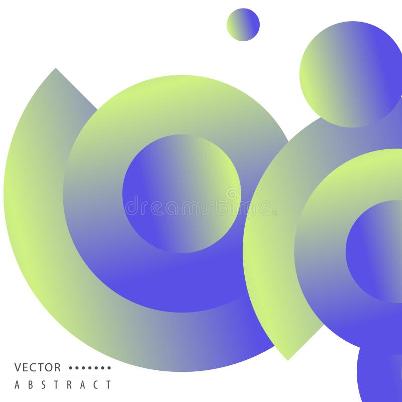 Dynamic abstract connect circles design. Gradient circles modern graphic element. Geometric technology symbol. vector illustration