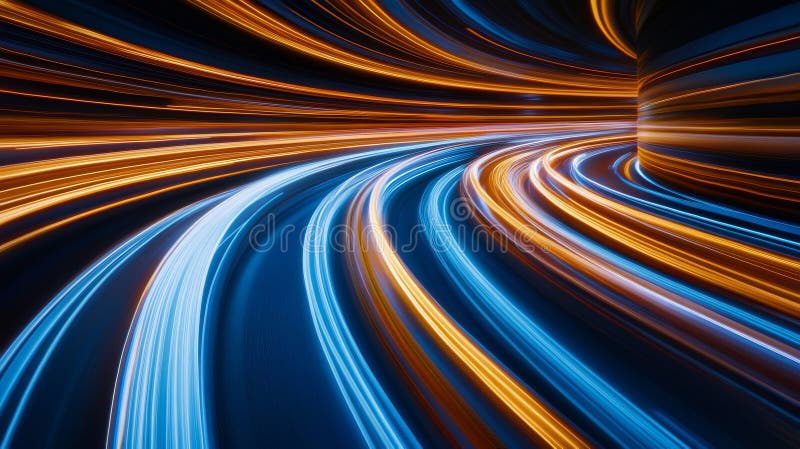 A dynamic abstract design featuring accelerated light rays with motion blur, symbolizing futuristic science and royalty free stock photos