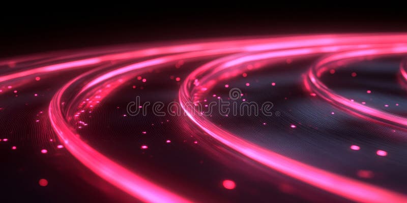 Dynamic Abstract Design Featuring Neon Light Trails and Rhythmic Motion in a Digital Background vector illustration