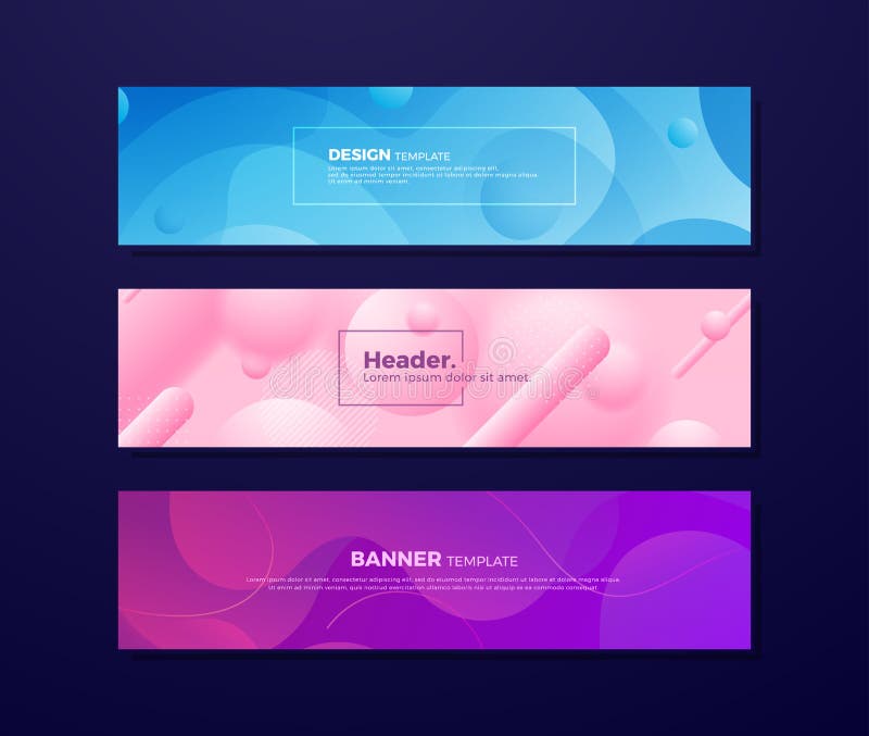 Dynamic abstract fluid backgrounds with different concepts and colors for your design elements such as web banners, posters vector illustration