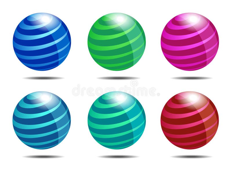 Dynamic Abstract Globe Icons royalty free illustration