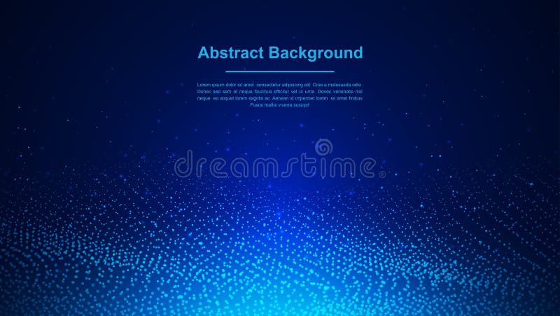 Dynamic abstract liquid flow particles background. Abstract blue particles background. Eps10 Vector background royalty free illustration