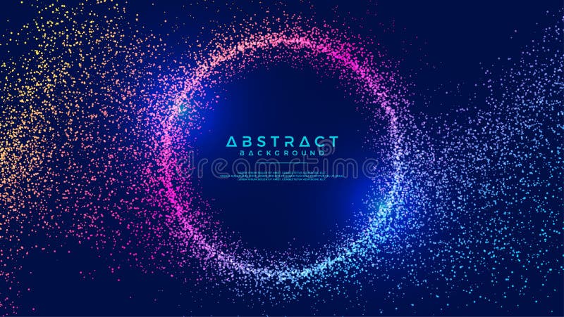 Dynamic abstract liquid flow particles background. Shining abstract particle flow background. Futuristic background with dots vector illustration