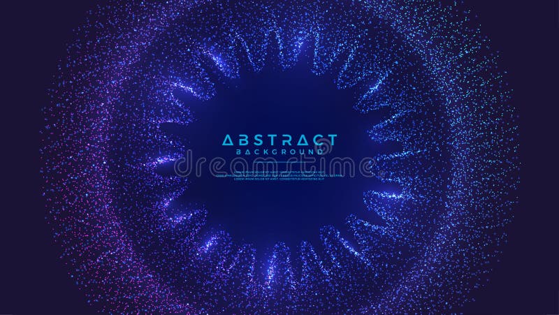 Dynamic abstract liquid flow particles background. Shining abstract particle flow background. Futuristic background with dots vector illustration