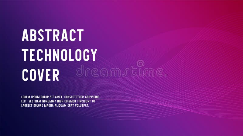 Dynamic Abstract Technology Cover with Modern Gradient and Digital Wave Design stock images