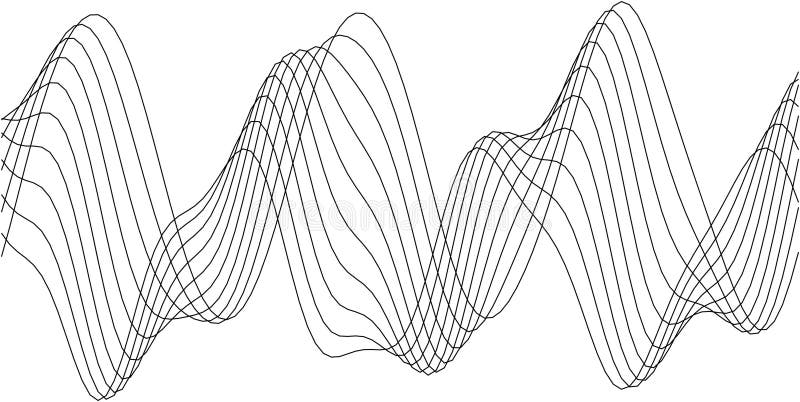 Dynamic abstract wave pattern for modern graphic design and backgrounds vector illustration