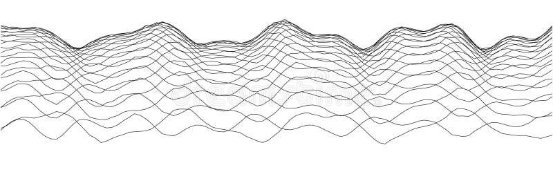 Dynamic abstract waves background design for art and technology projects vector illustration