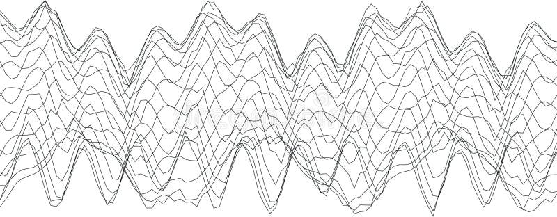 Dynamic abstract waves pattern design for modern backgrounds and creative projects stock illustration
