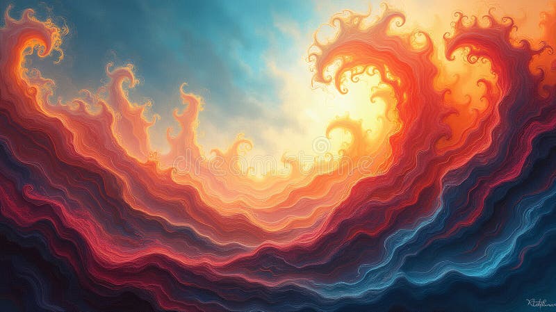 Dynamic Abstraction: The Dance of Colors and Shapes vector illustration