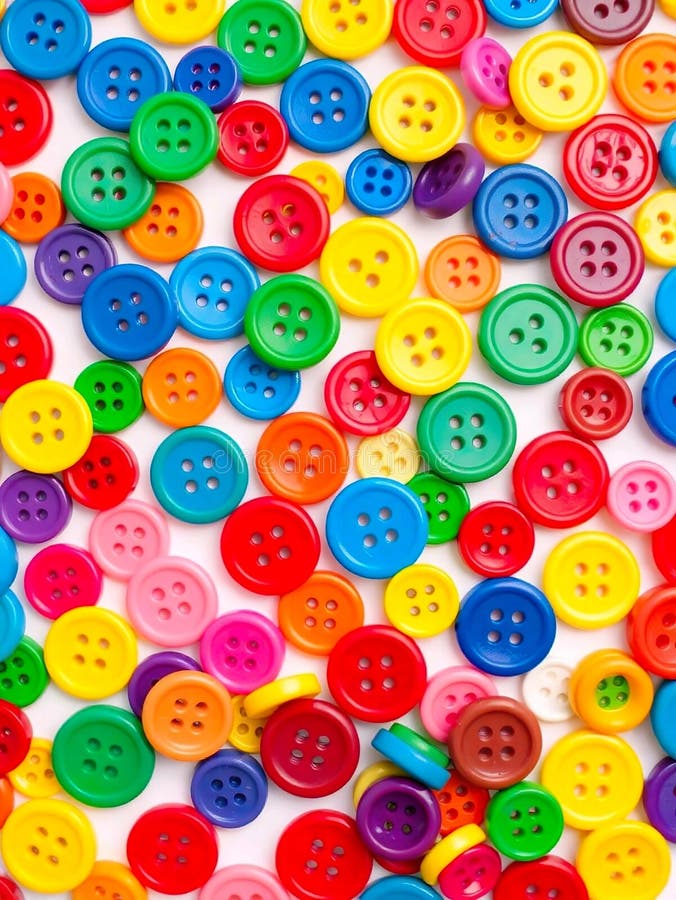 Dynamic Arrangement of Bright Buttons Creating a Rainbow Effect vector illustration