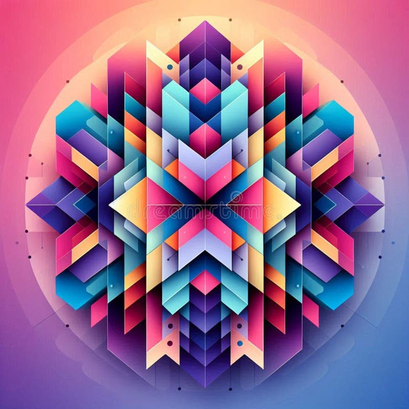 Dynamic arrangement of colorful squares in an abstract geometric design vector illustration