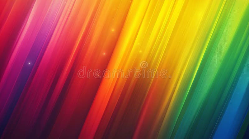 A dynamic arrangement of colorful vertical stripes displays a spectrum of vivid colors transitioning fluidly. Soft light highlights the gradients, creating a mesmerizing visual effect. AI generated