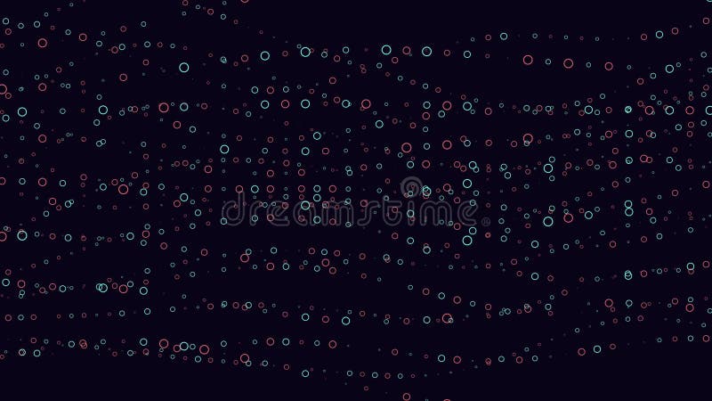 Mulțimea dinamică de cercuri colorate pe fond negru royalty free illustration