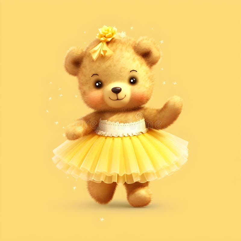 Dynamic bear ballet scene royalty free illustration