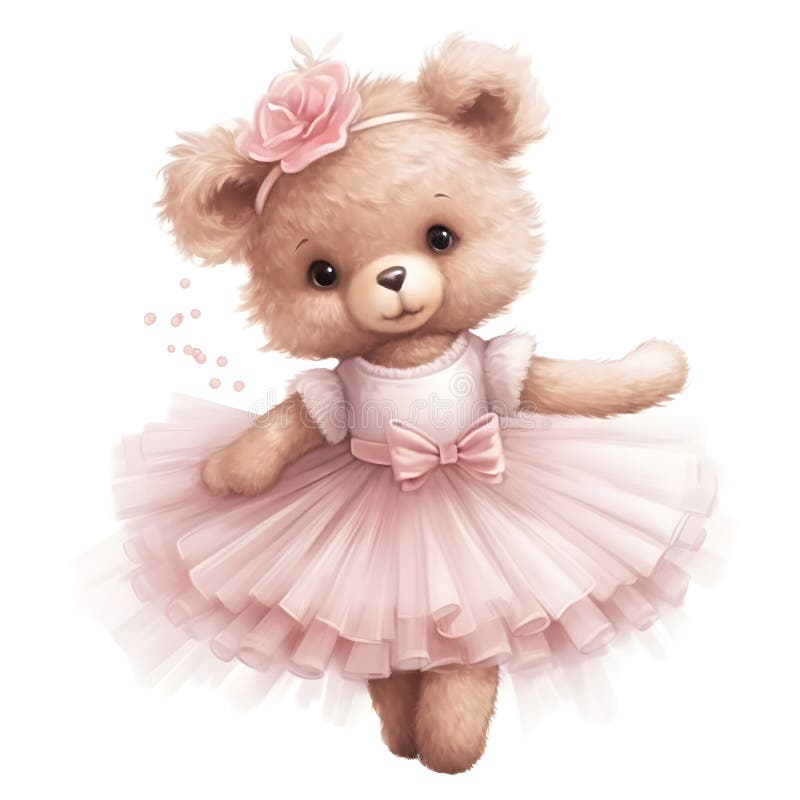 Dynamic bear ballet scene royalty free illustration