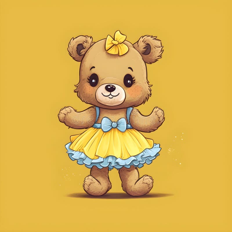 Dynamic bear ballet scene royalty free illustration