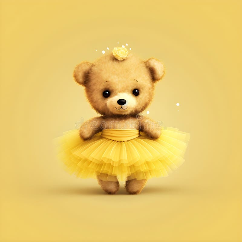 Dynamic bear ballet scene stock illustration