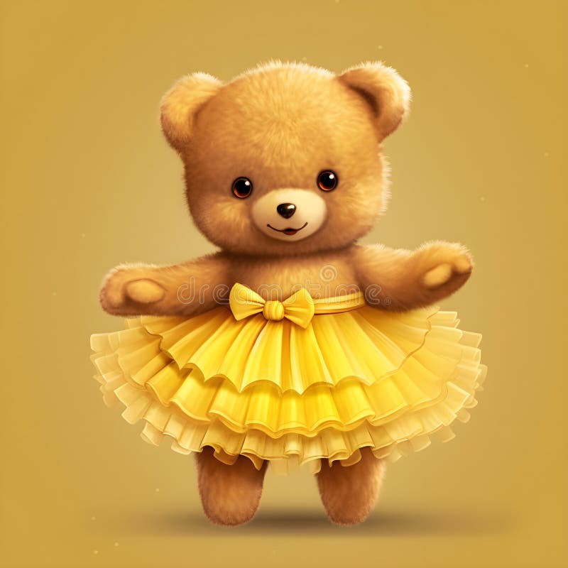 Dynamic bear ballet scene royalty free illustration