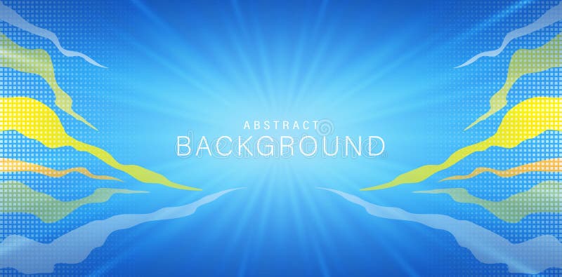 Dynamic Blue Abstract Background with Light Rays and Flowing Elements royalty free illustration